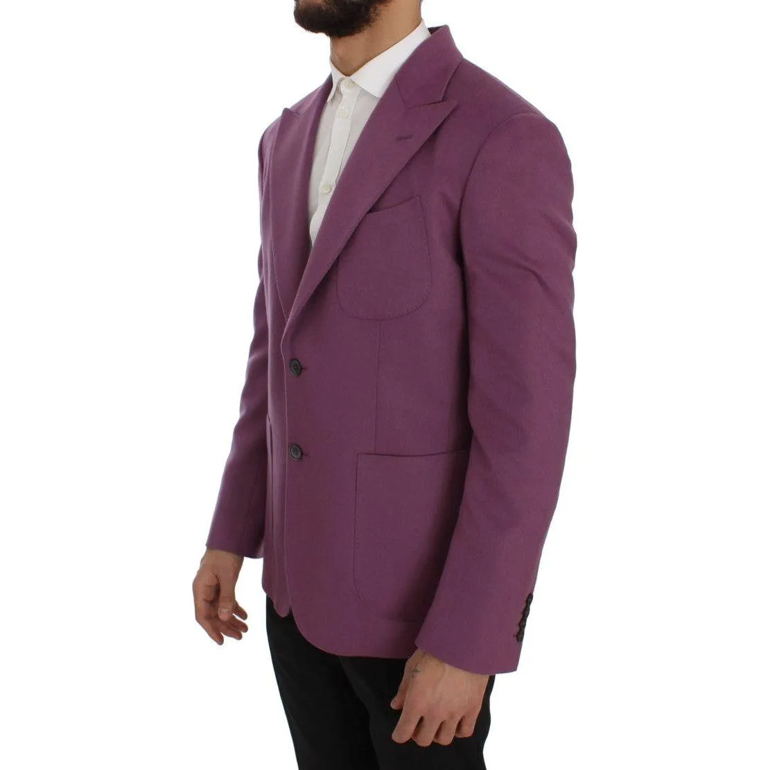 Dolce & Gabbana Elegant Purple Cashmere-Silk Blend Blazer