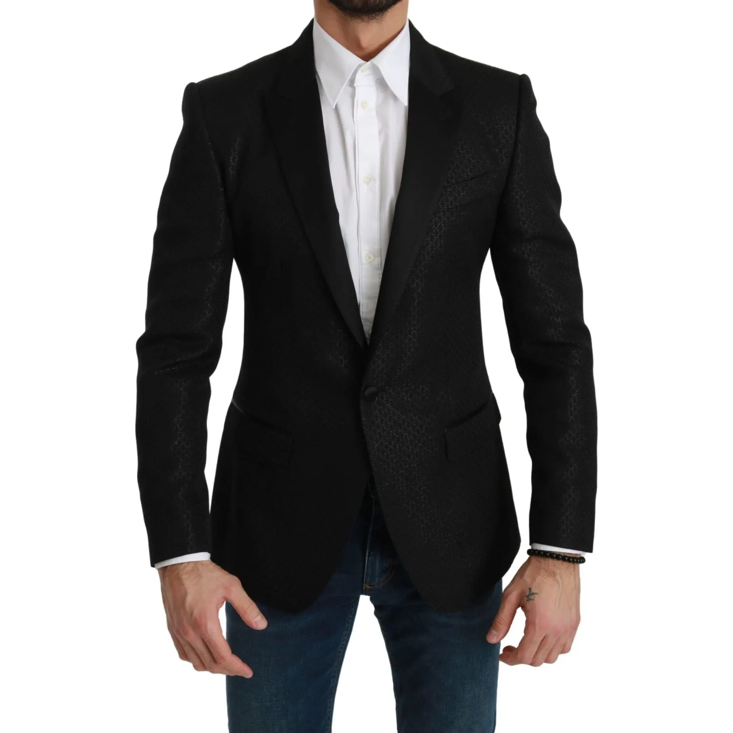 Dolce & Gabbana Slim Fit Martini Black Blazer Jacket