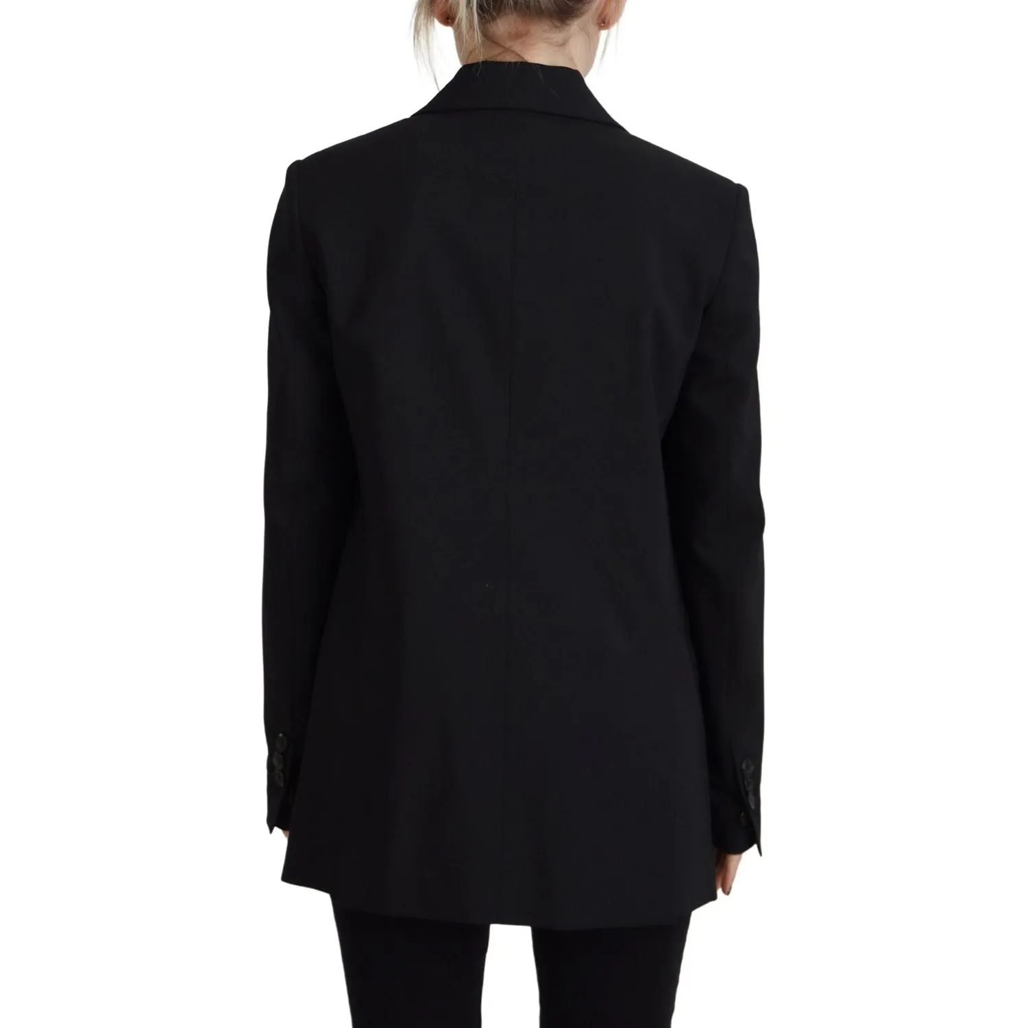 Dsquared² Black Flower Single Breasted Coat Blazer