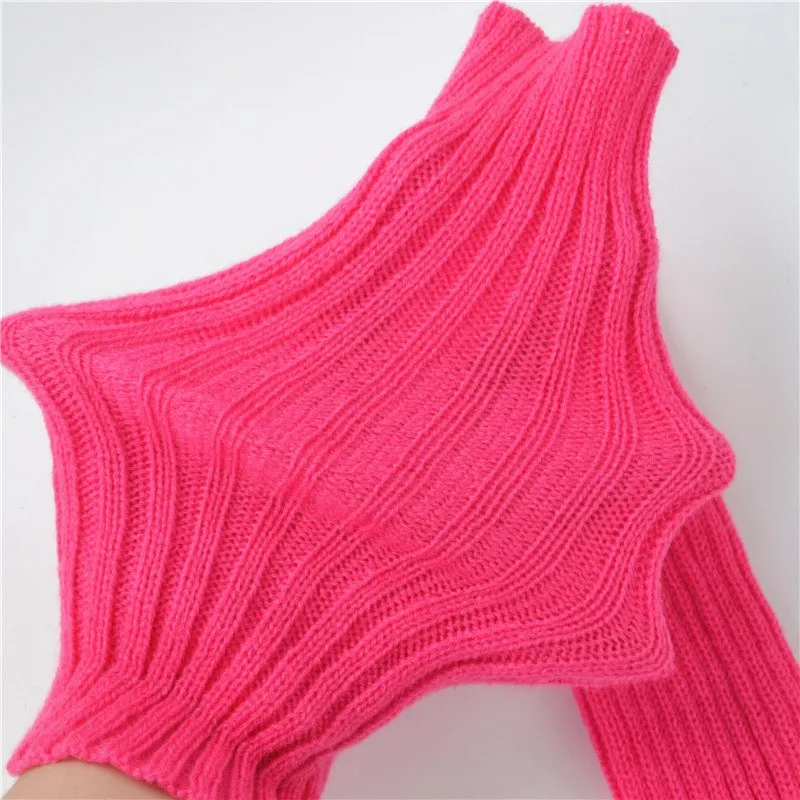 E-girl Knitted Fingerless Thumb Hole Wrist Warmers