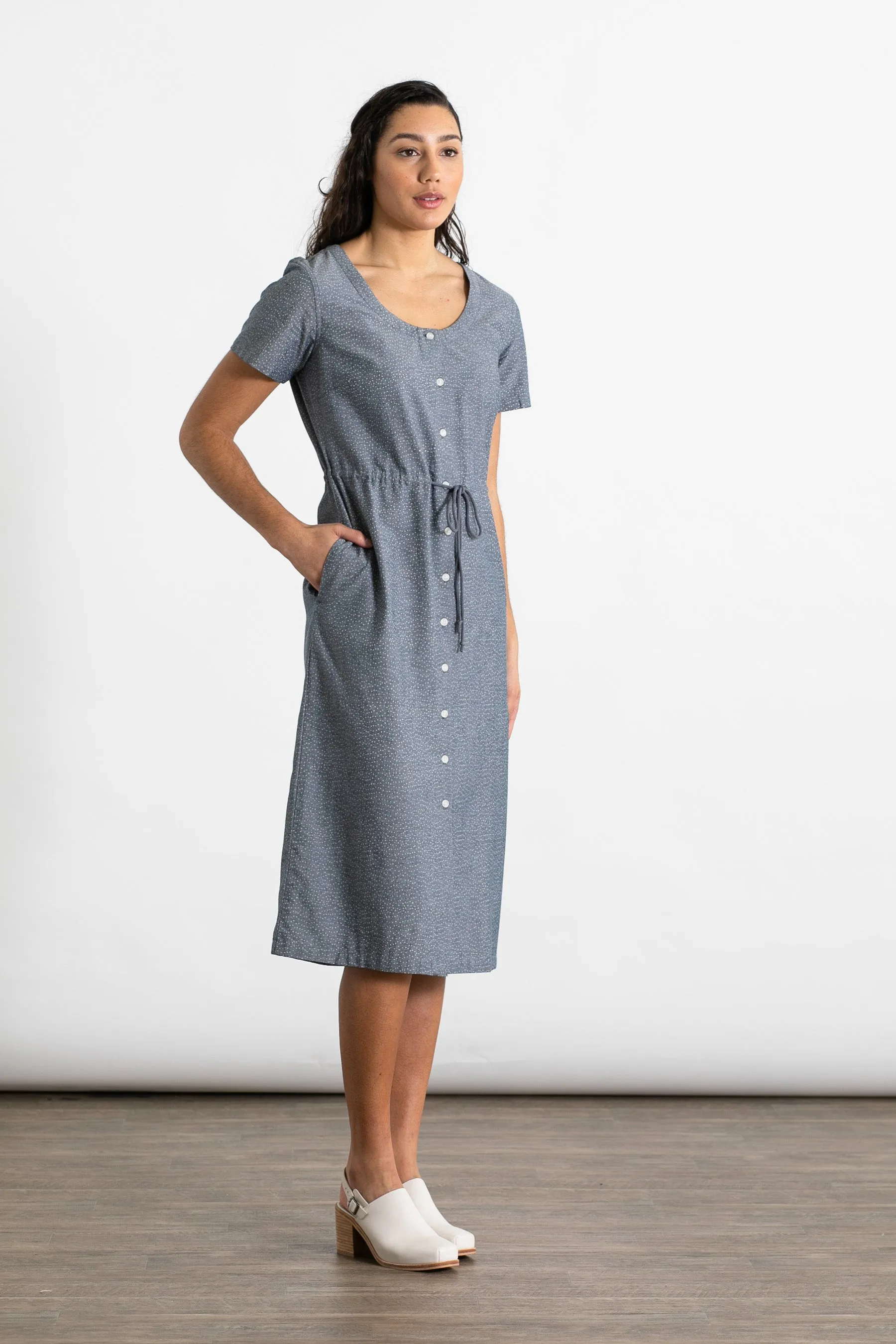 Effie Dress / Chambray Polkadot