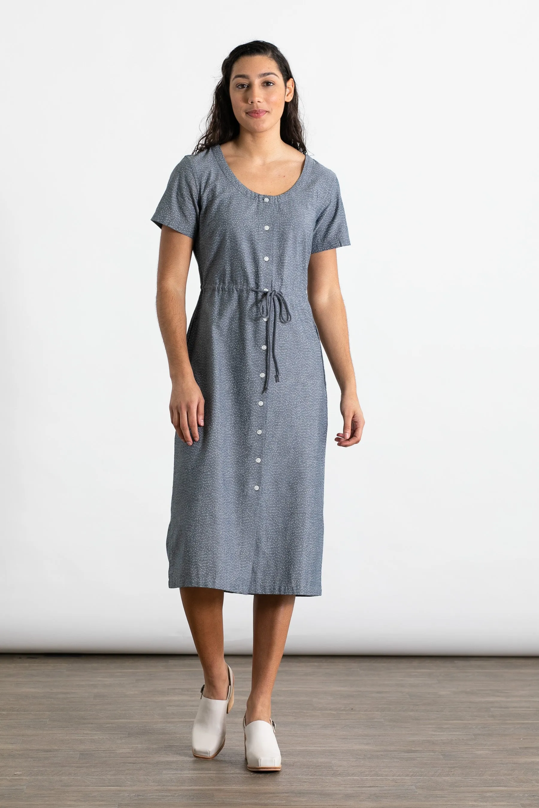 Effie Dress / Chambray Polkadot