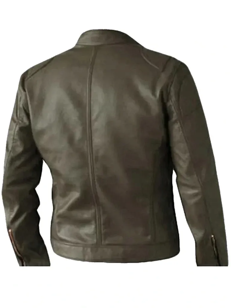 Elegant Unique Brown Leather Jacket