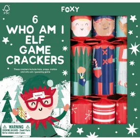 Elf 'Who Am I?' FSC Christmas Crackers & Game Box of 6