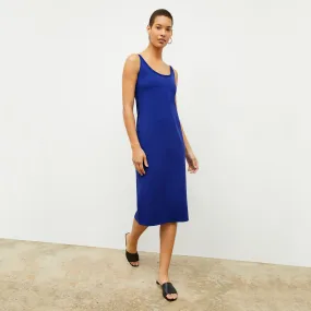 Elsa Dress - Light Ponte :: Electric Blue