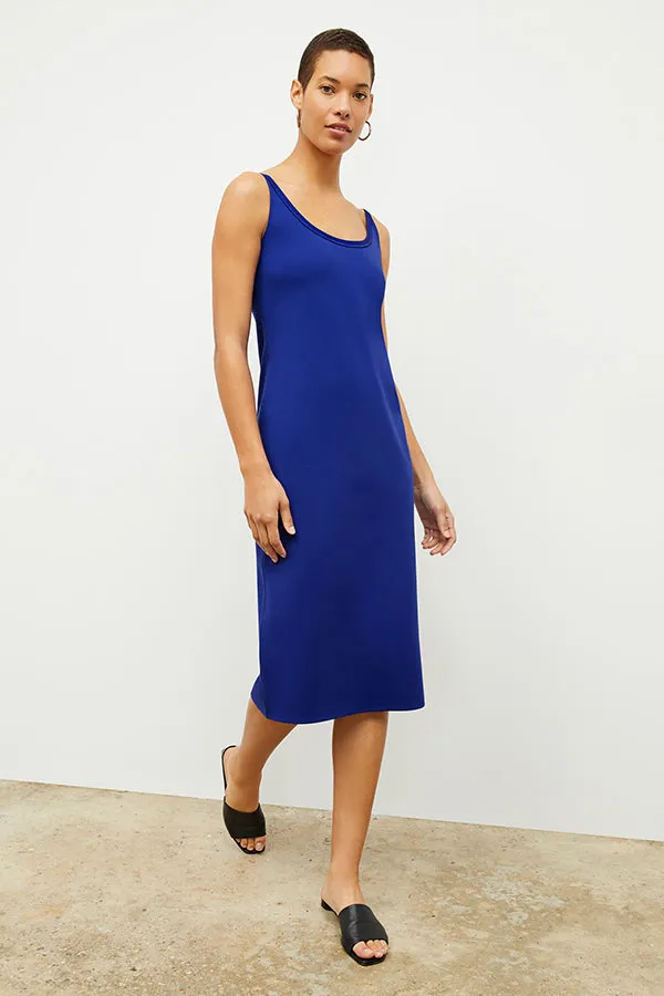 Elsa Dress - Light Ponte :: Electric Blue