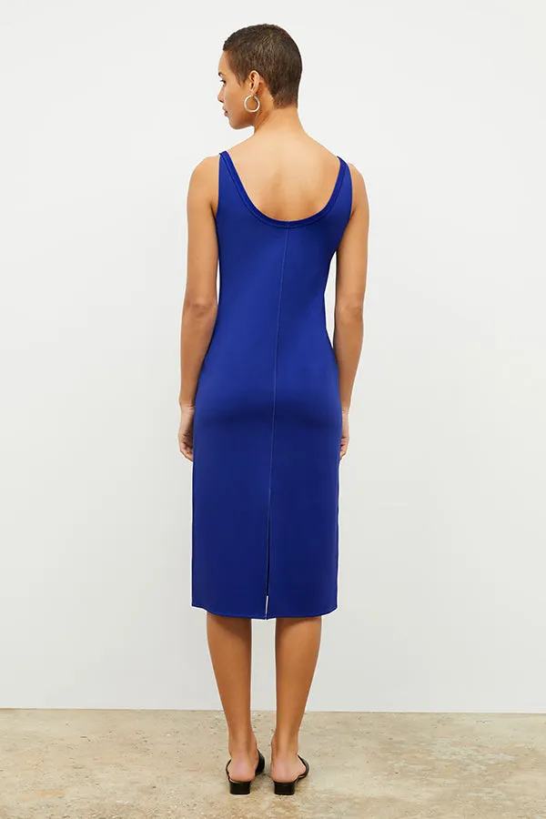 Elsa Dress - Light Ponte :: Electric Blue