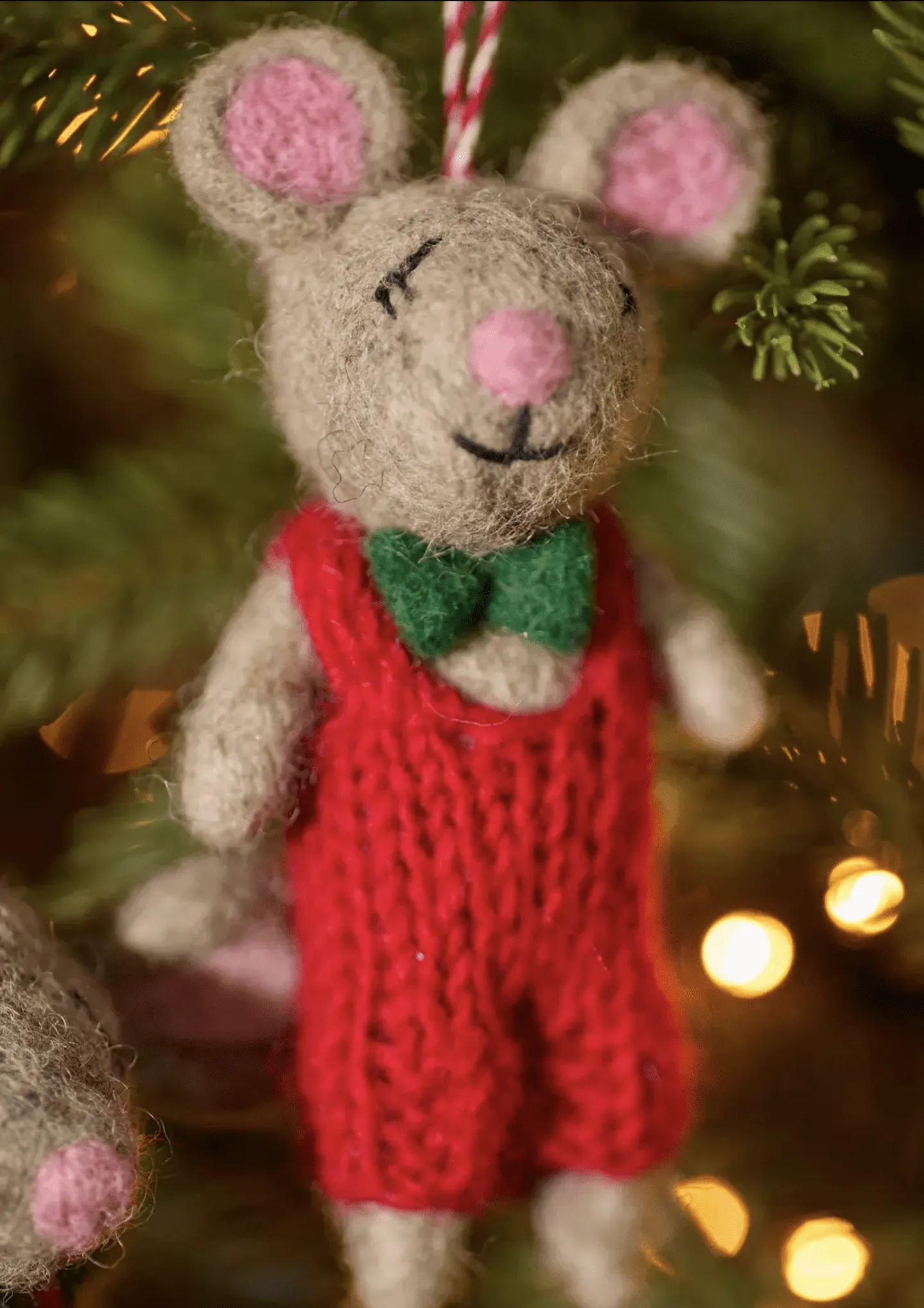 Felt Christmas Mice Ornaments