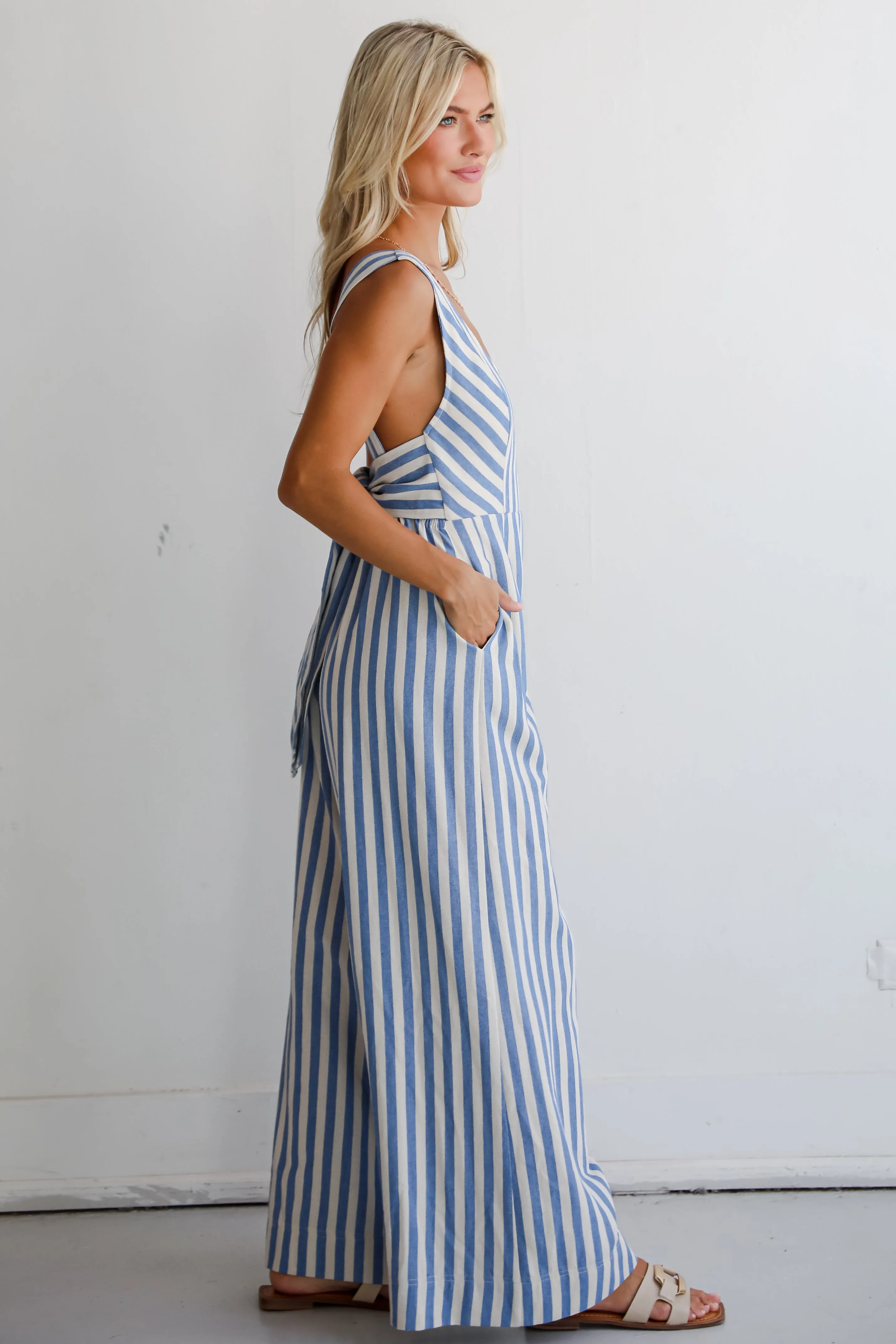 FINAL SALE - Adorable Chicness Striped Jumpsuit