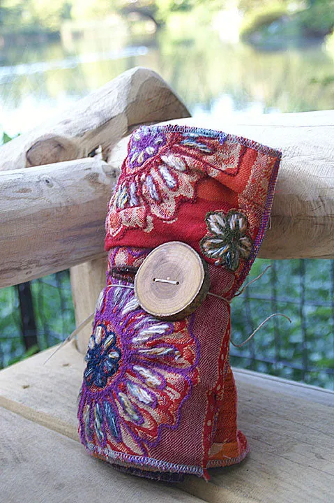 Flower Burst Upcycled Neckwarmer - One-of-a-Kind