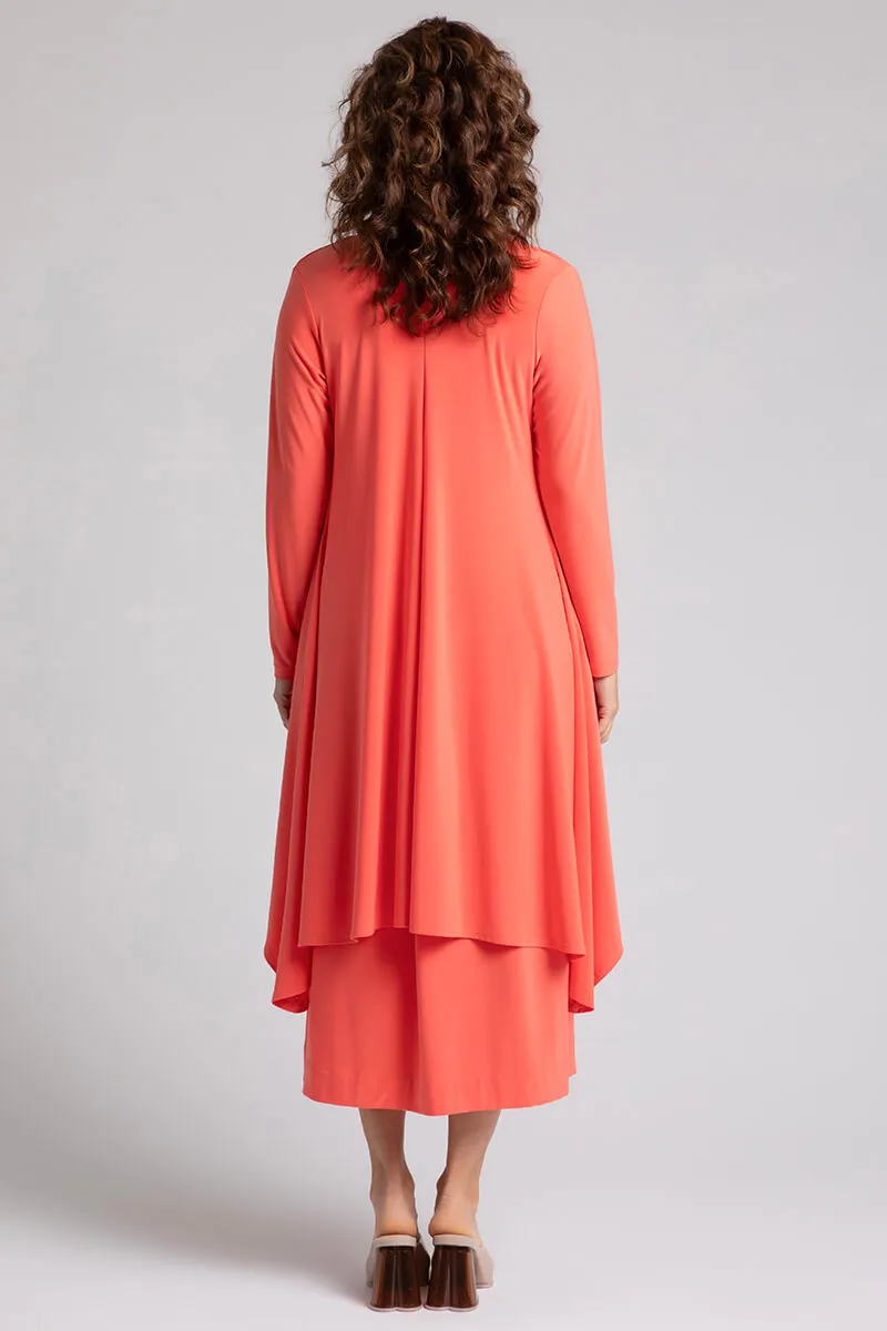 Flutter Duster Cardigan | Coral