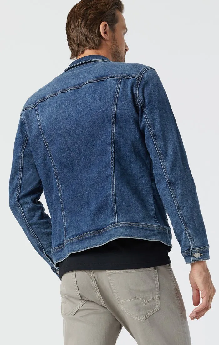 FRANK JACKET IN DARK FOGGY FEATHER BLUE