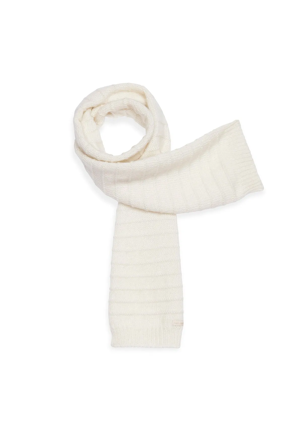 Grisons Mohair Scarf - in structured jersey (BLANC D'HIVER)