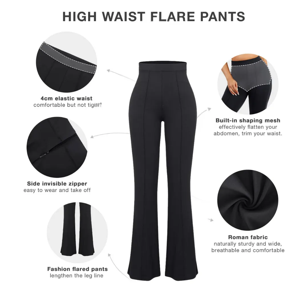 High Waisted Shaping Flare Pants