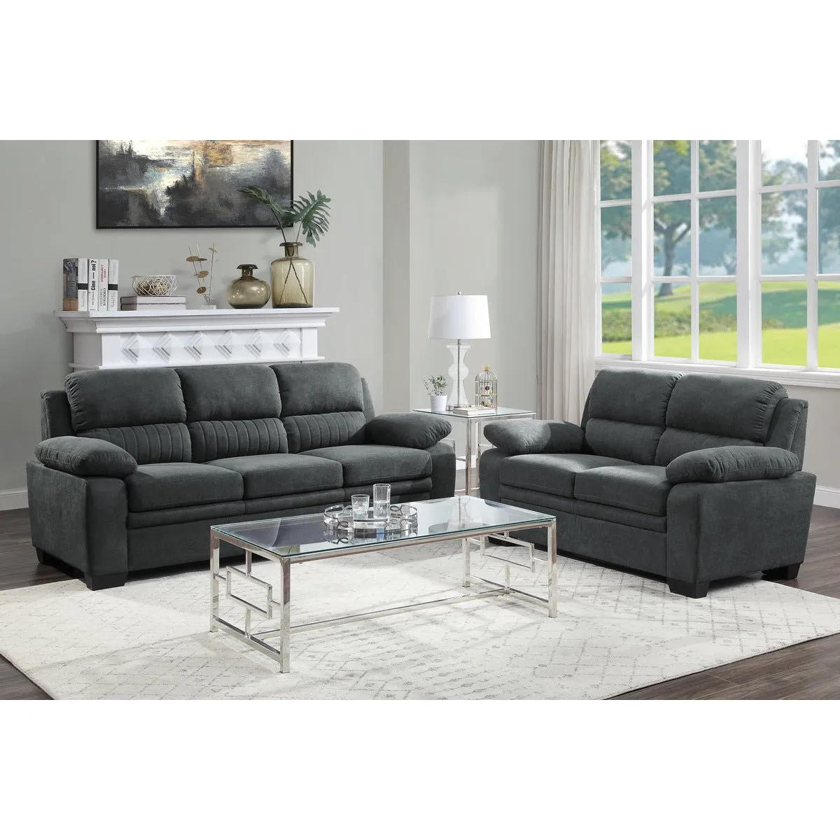 Holleman Grey Collection Love Seat