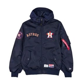 Houston Astros Navy Bomber Jacket New Era X Alpha Industries