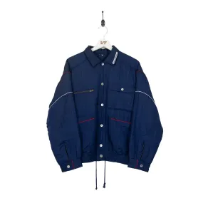 Issey Miyake Mademoiselle Non Non  Button Up Red Stripe Bomber Jacket