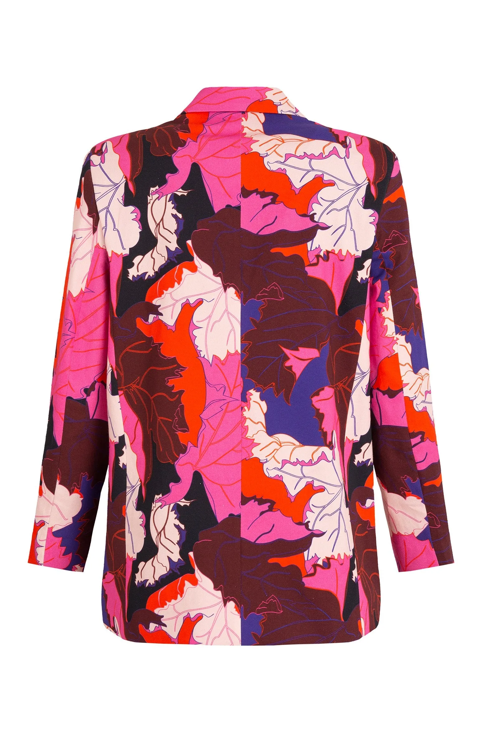 Kadarka Oversized Blazer Pink leaves