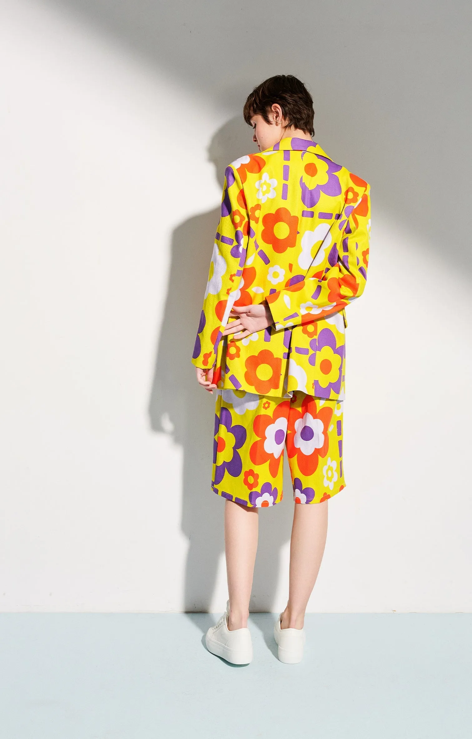 Kadarka Oversized Blazer Space Flowers