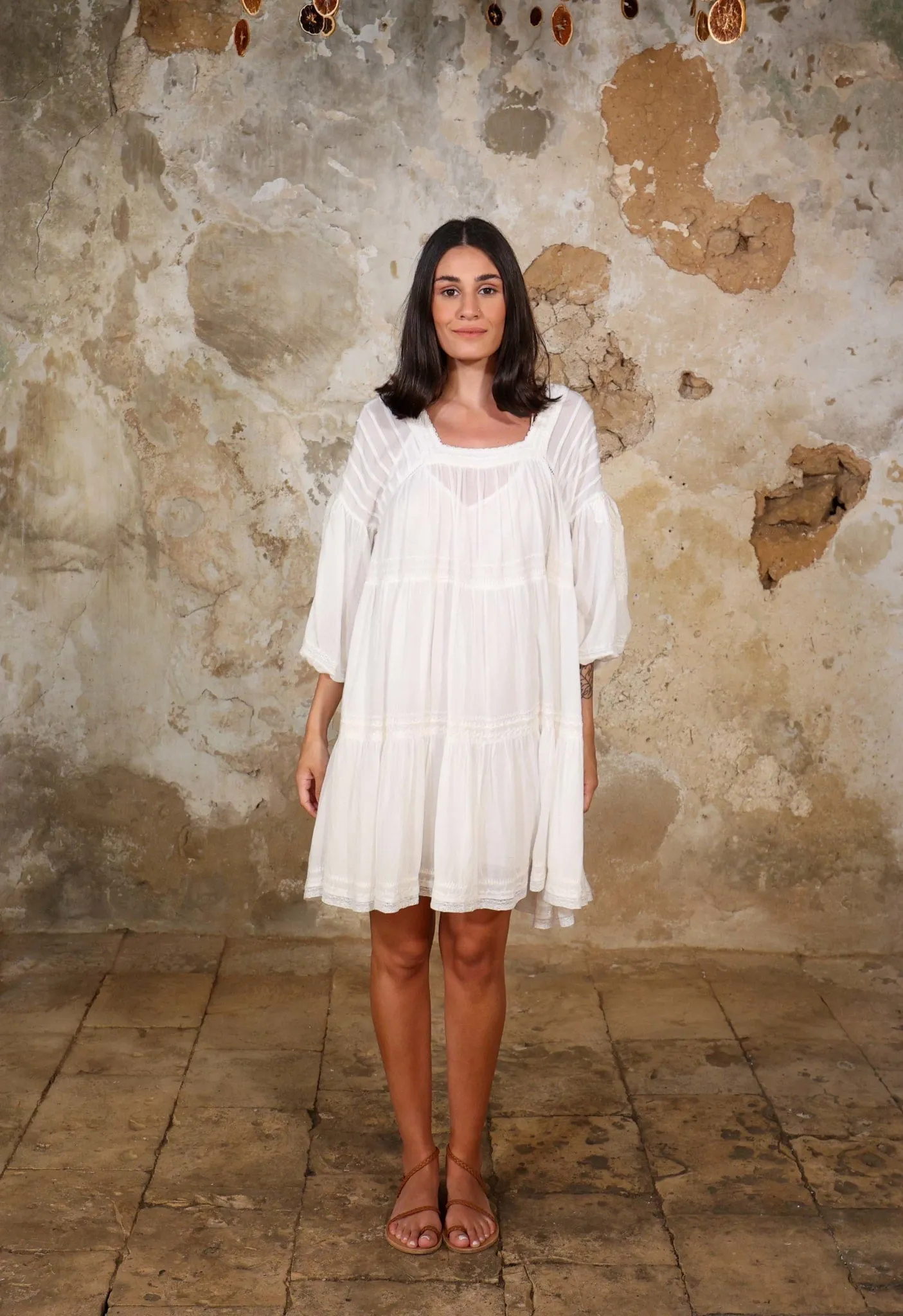 KARMA AND I - THE EMBROIDERED TIERED VOLUME DRESS