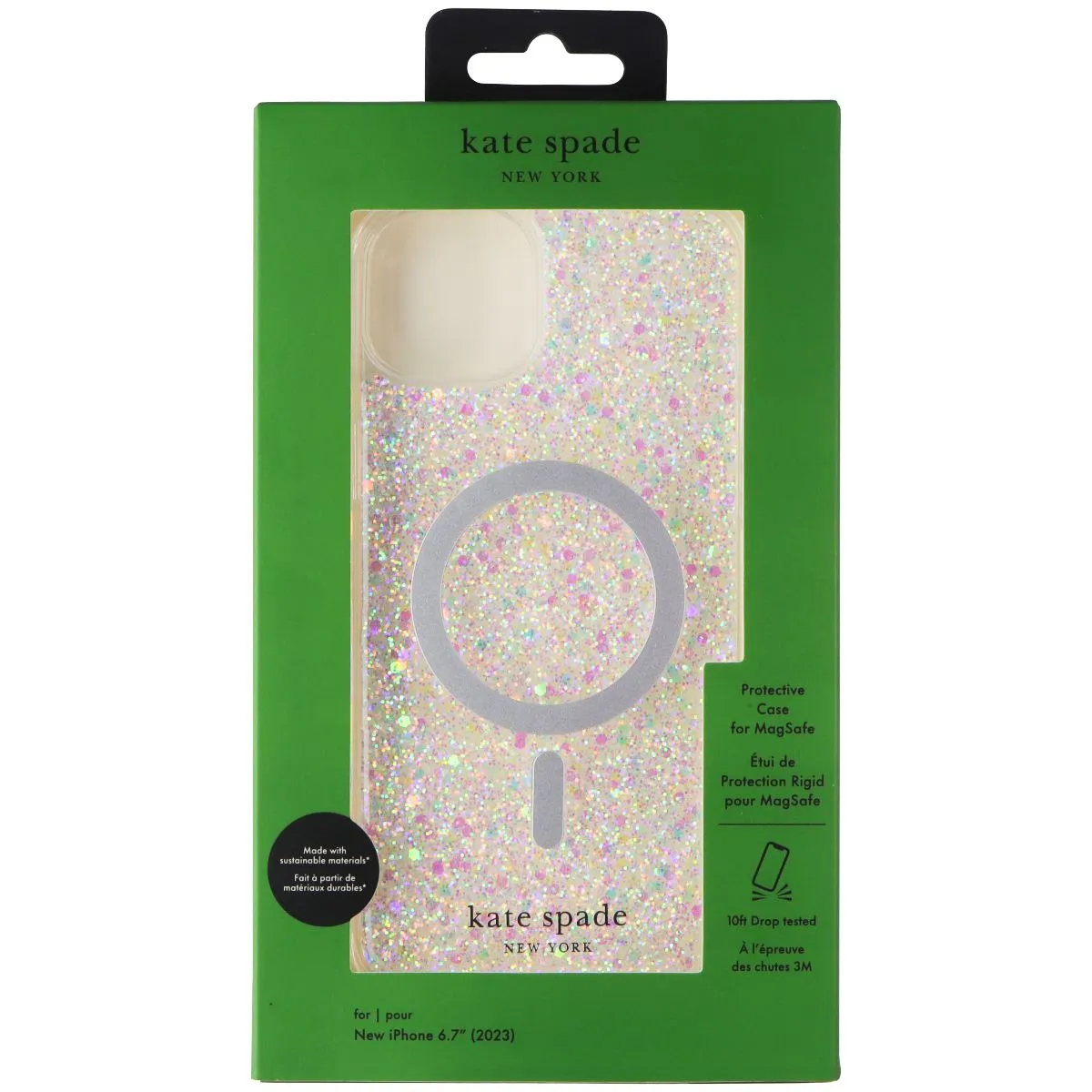 Kate Spade Case for Magsafe for Apple iPhone 15 Plus - Chunky Glitter Iridescent