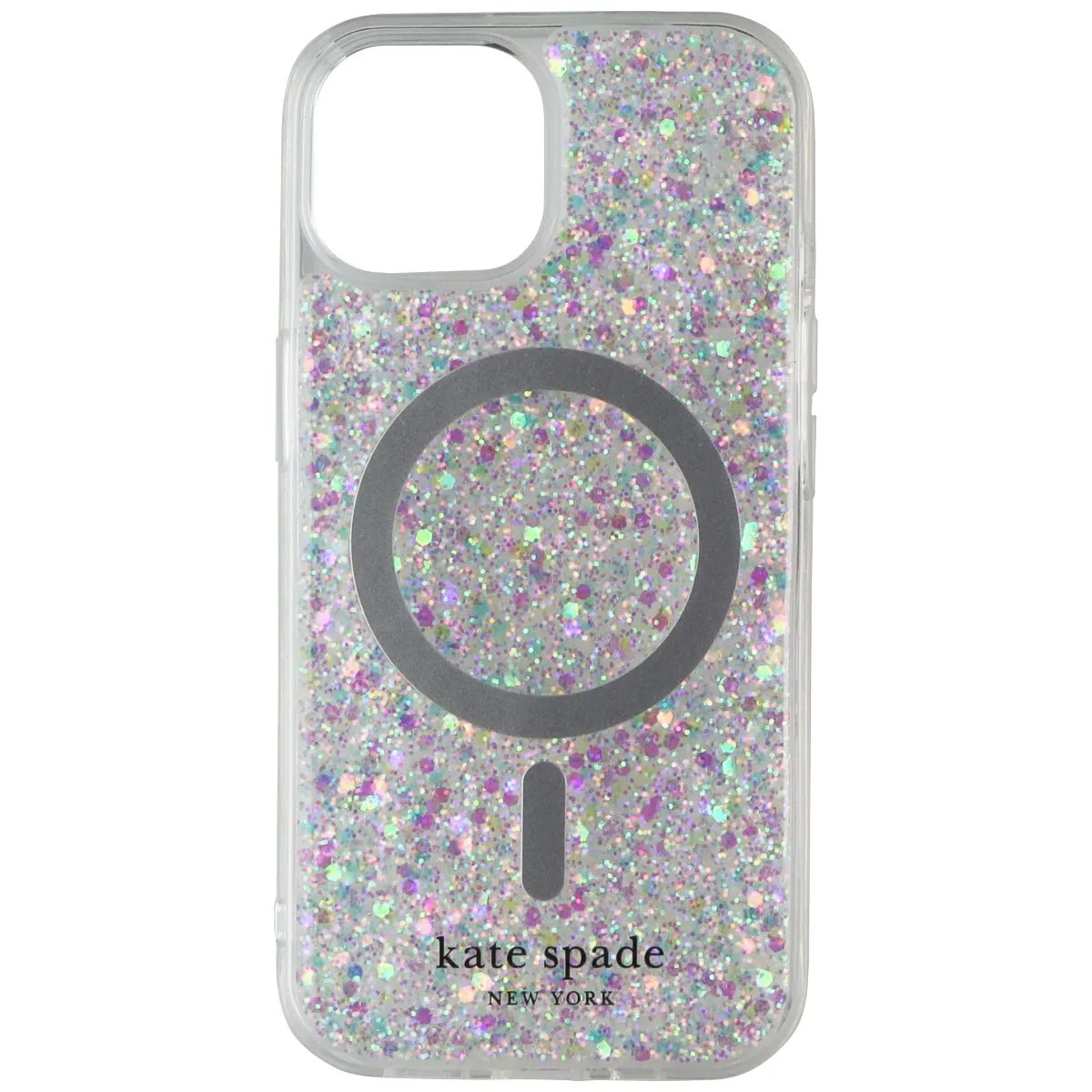 Kate Spade Case for MagSafe for Apple iPhone 15/14/13 Chunky Glitter Iridescent