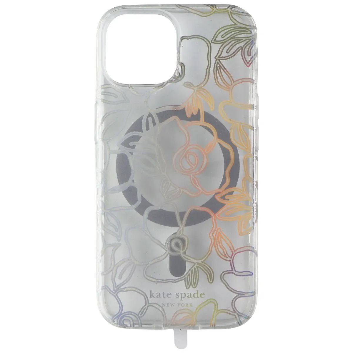 Kate Spade Case for MagSafe for Apple iPhone 15/14/13 - Modern Floral Silver