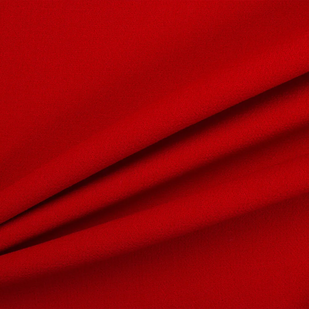 Lipstick Red Double Wool Crêpe