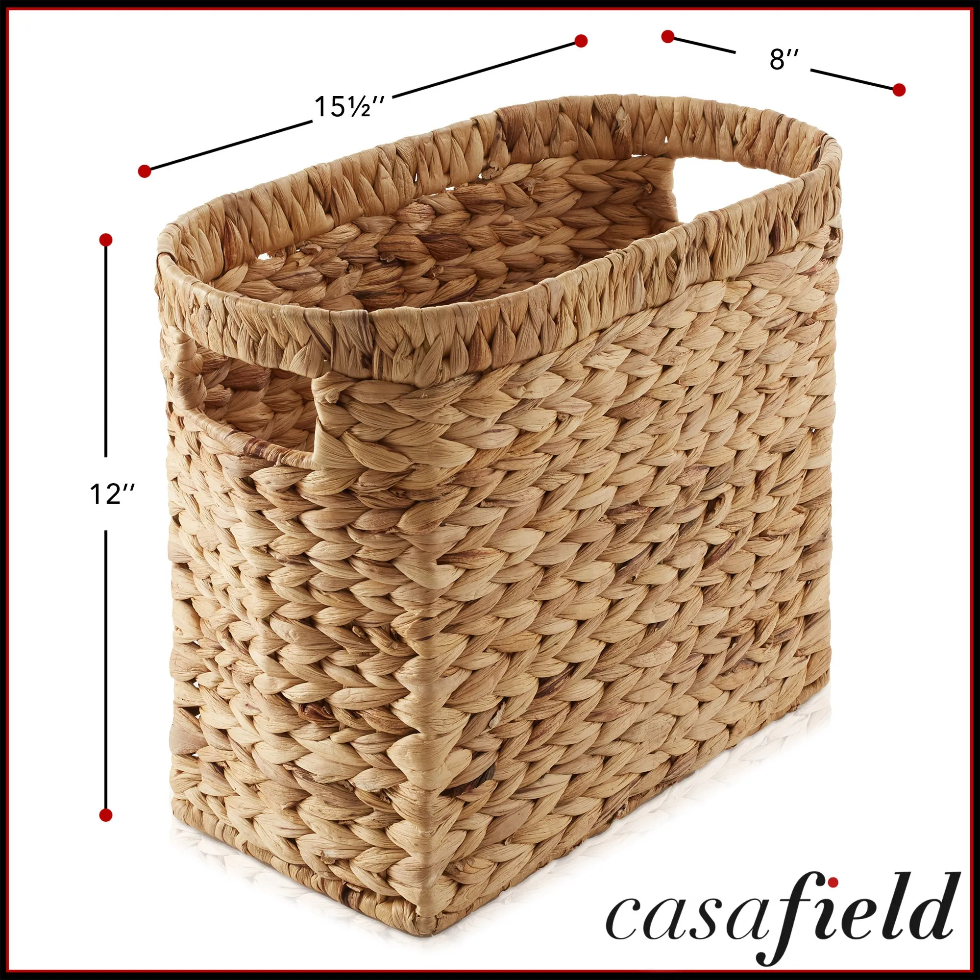 Magazine Holder Storage Basket with Handles