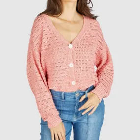 Marc Aurel Knit Cardigan - Coral