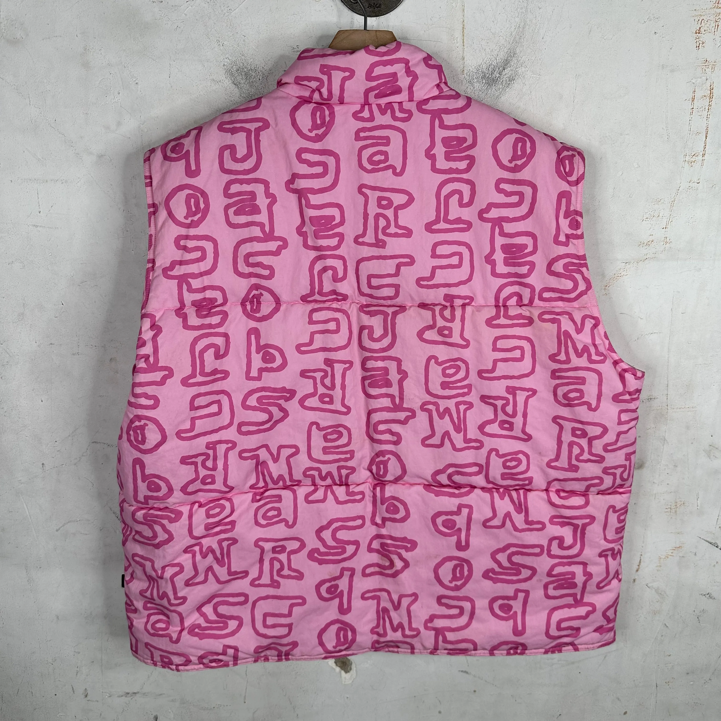 Marc Jacob’s Heaven Pink Script Puffer Vest