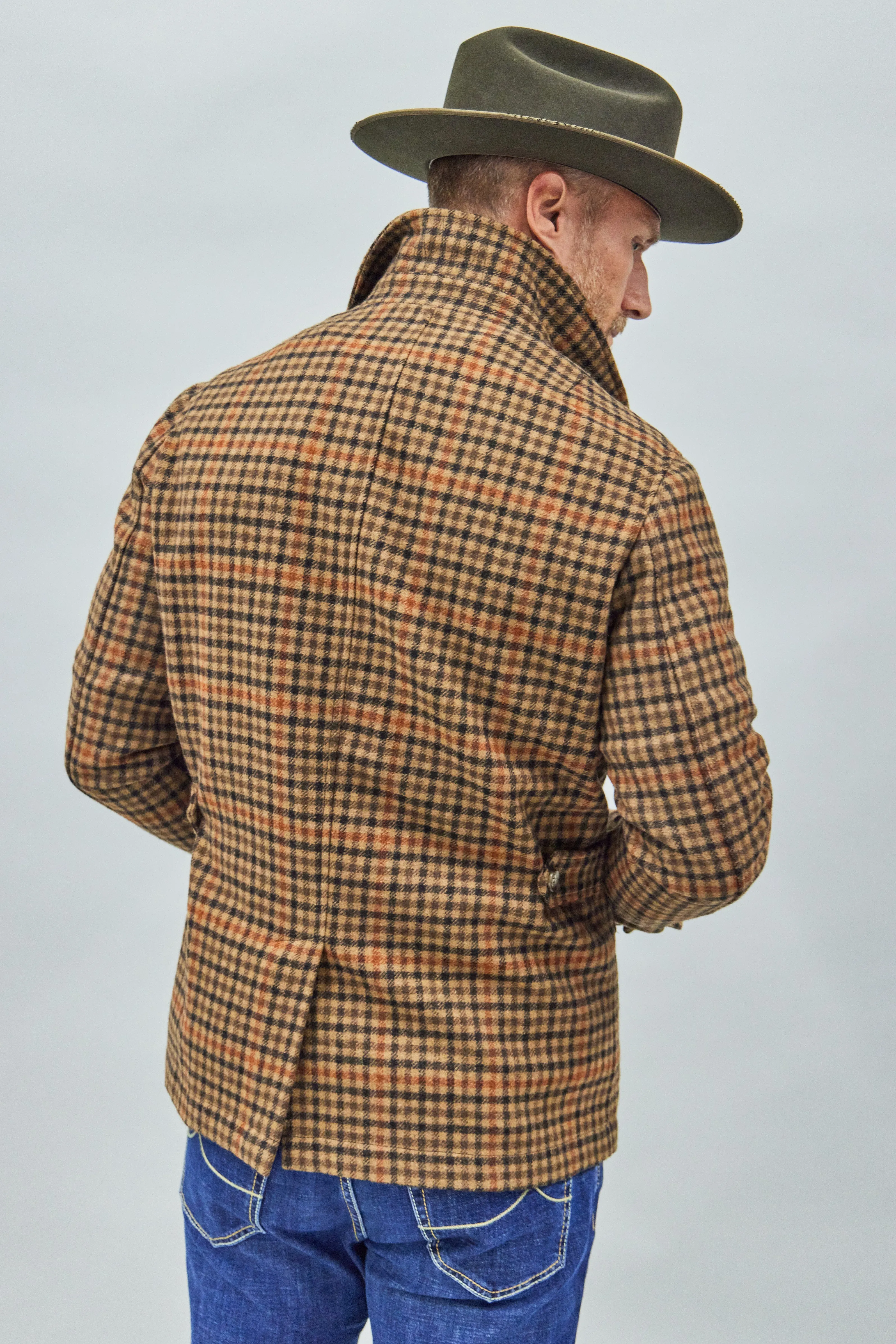 Marco Overshirt in Tan/Brown Check