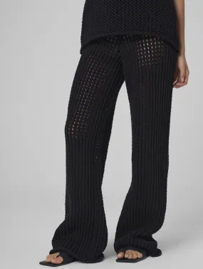 MARYAM Open-knit pants black