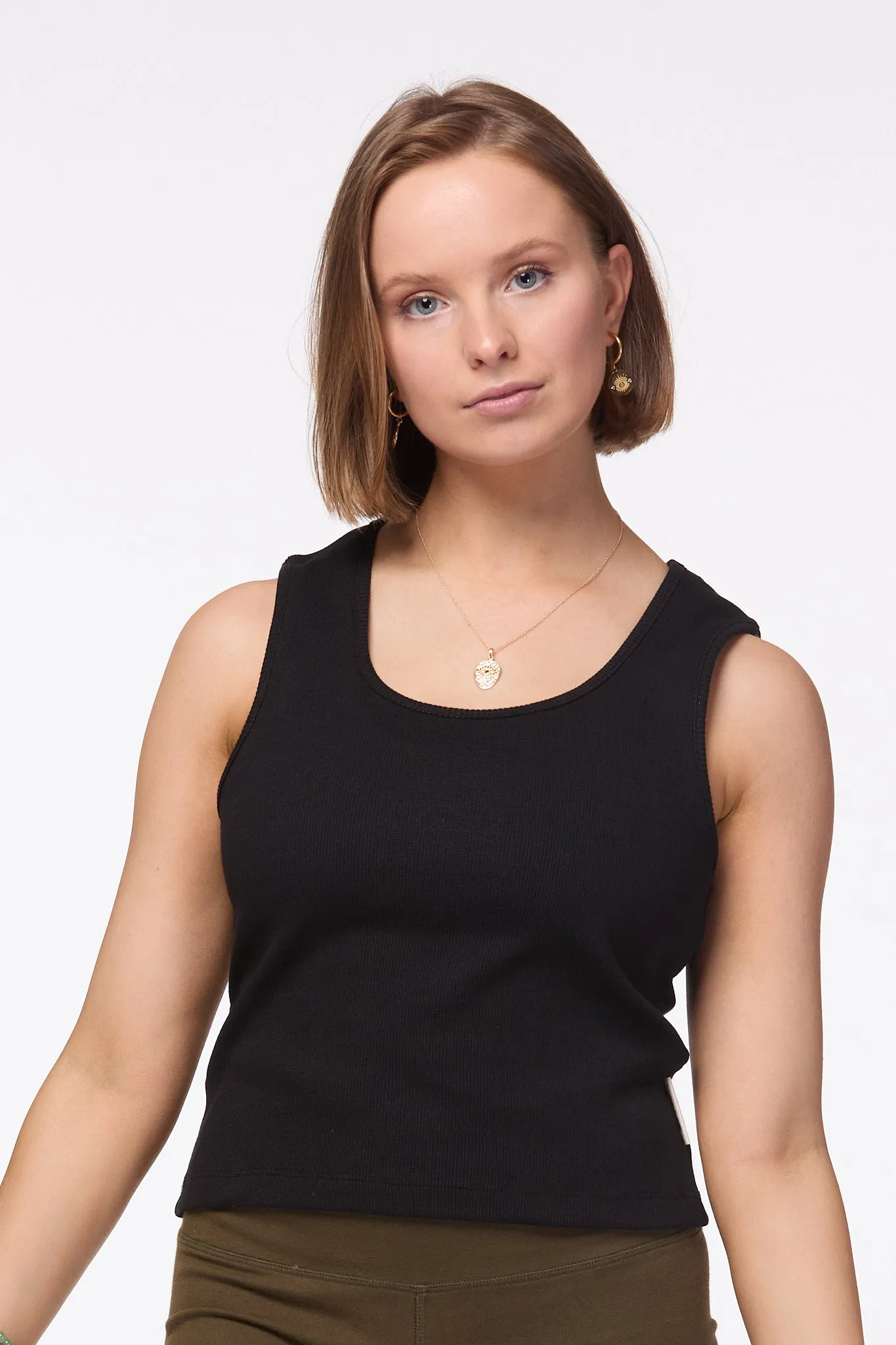 Melbourne Rib Top Tank | Black