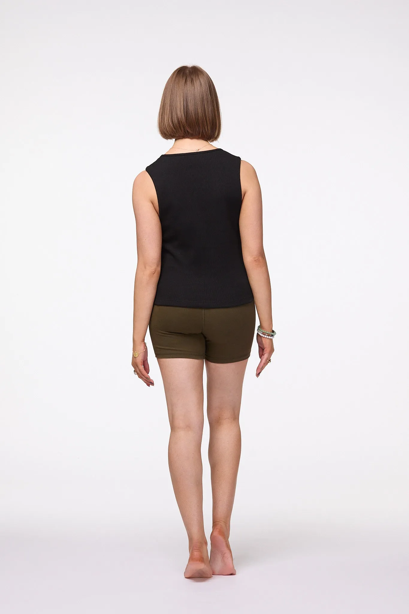 Melbourne Rib Top Tank | Black