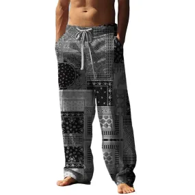 MEN'S CASUAL SIMPLE PRINTED TROUSERS 69336111YM