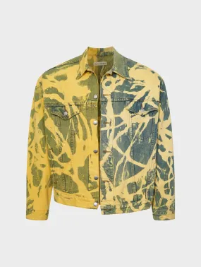 Men's Classic Denim Jacket Bleach Yellow