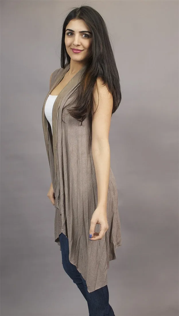 Miilla Shawl Drape 2-Button Dress Vest