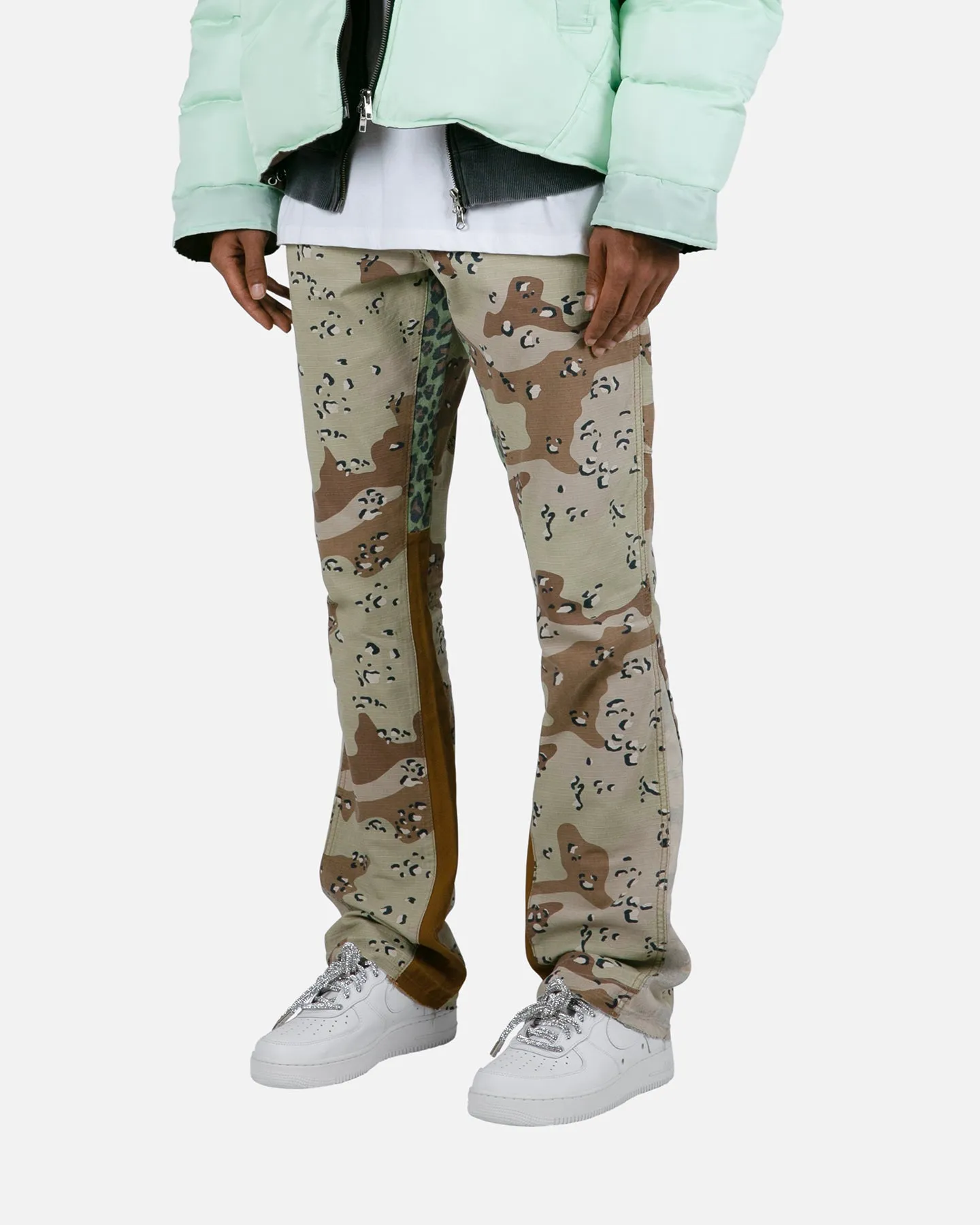 MNML B493 Flare Denim Pants Camo