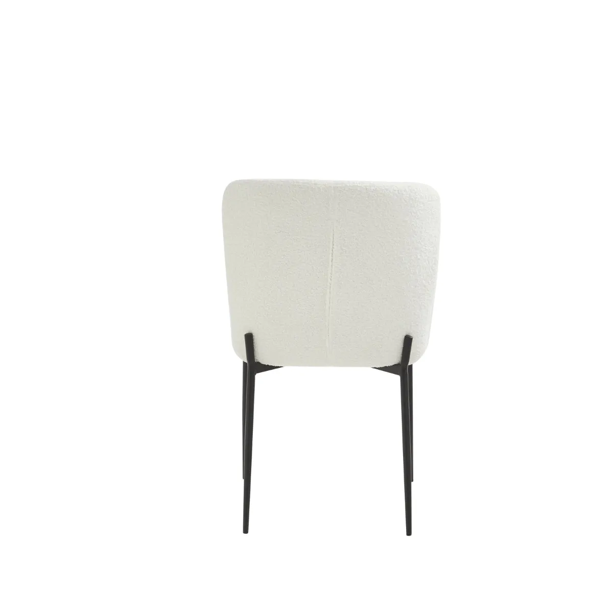 Modern White Side Chair with Black Legs – Set of 2