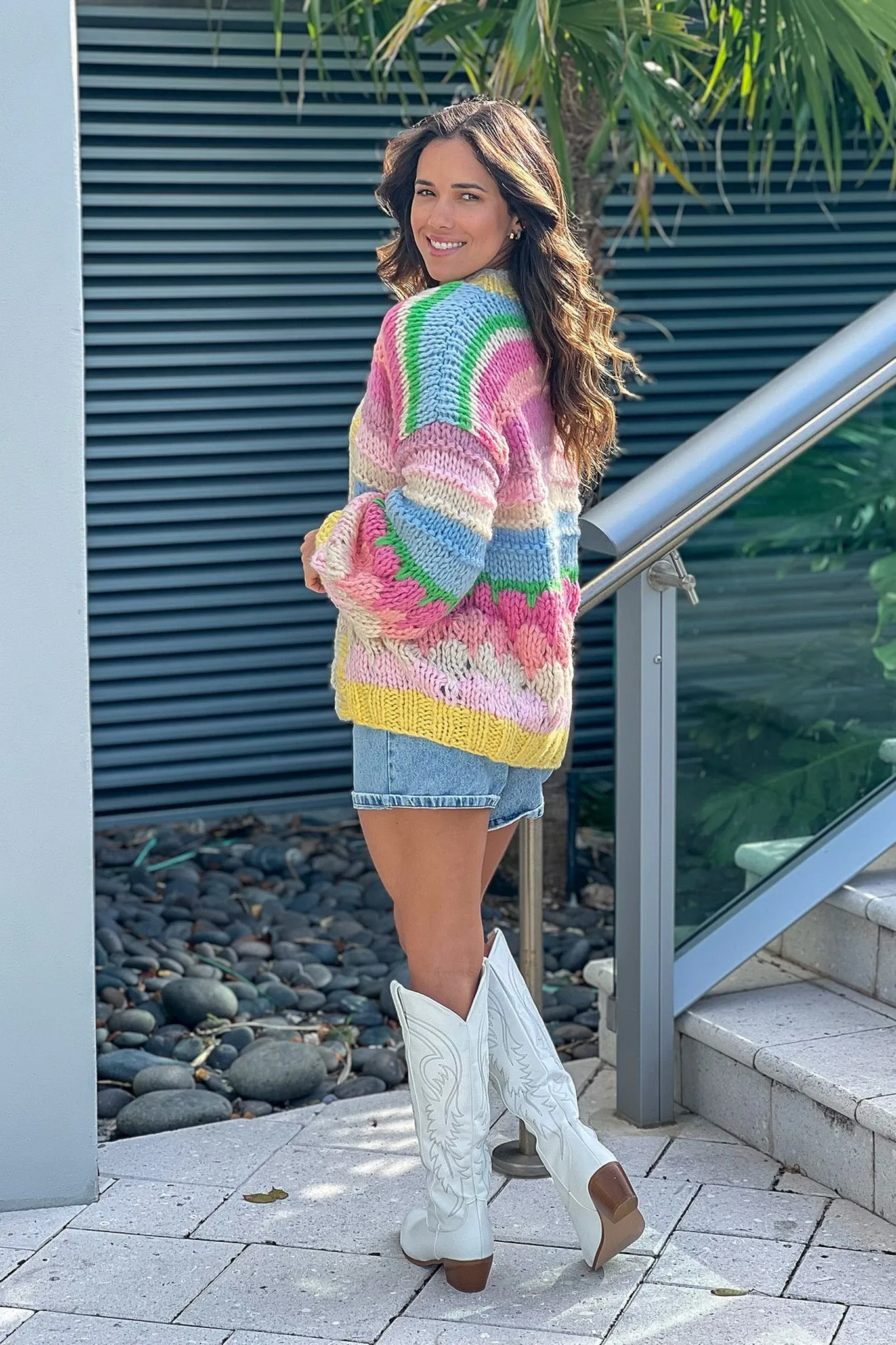 Multi Color Chunky Cardigan