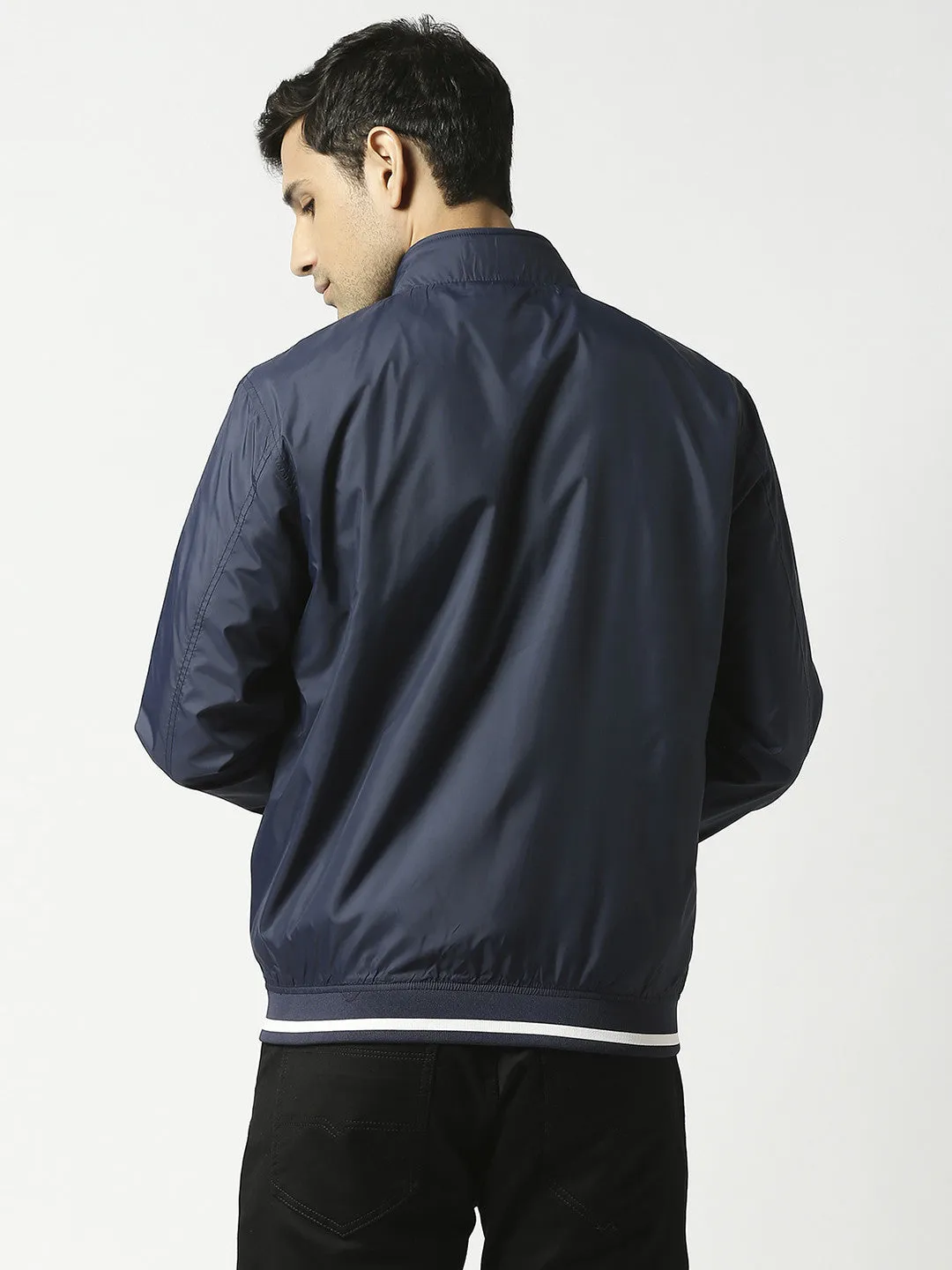 Navy Blue Bomber Jacket