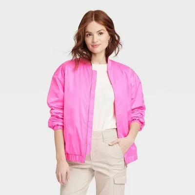 New - Women's Bomber Jacket - A New Day Pink M