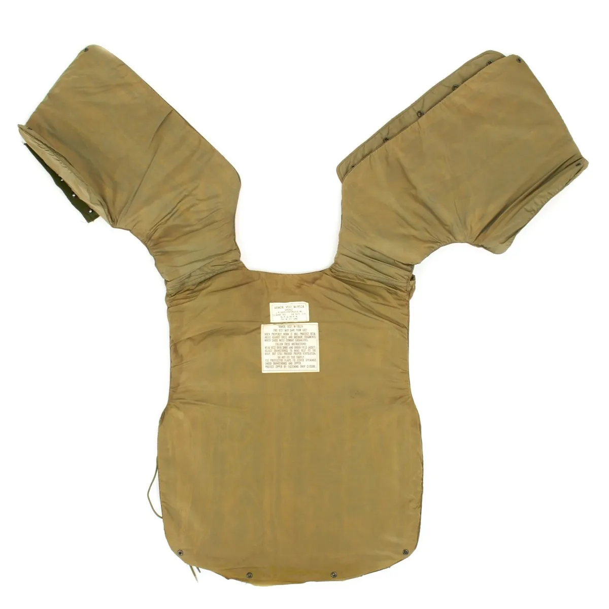 Original U.S. Vietnam War M-1952A Flak Body Armor Vest by Foster - Dated 1954