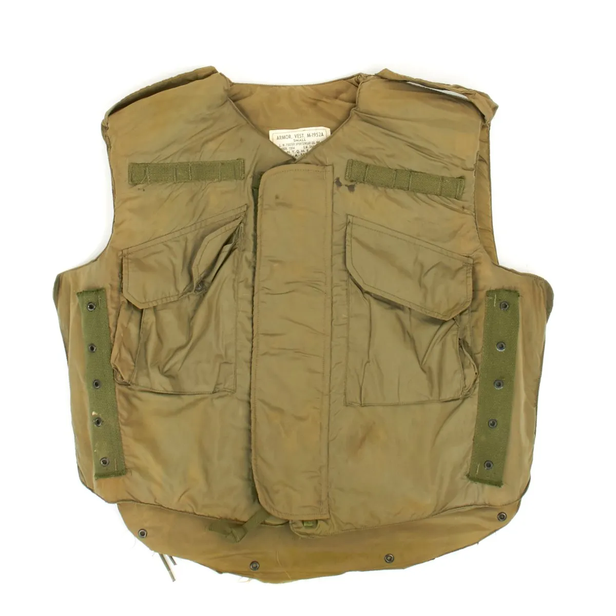 Original U.S. Vietnam War M-1952A Flak Body Armor Vest by Foster - Dated 1954