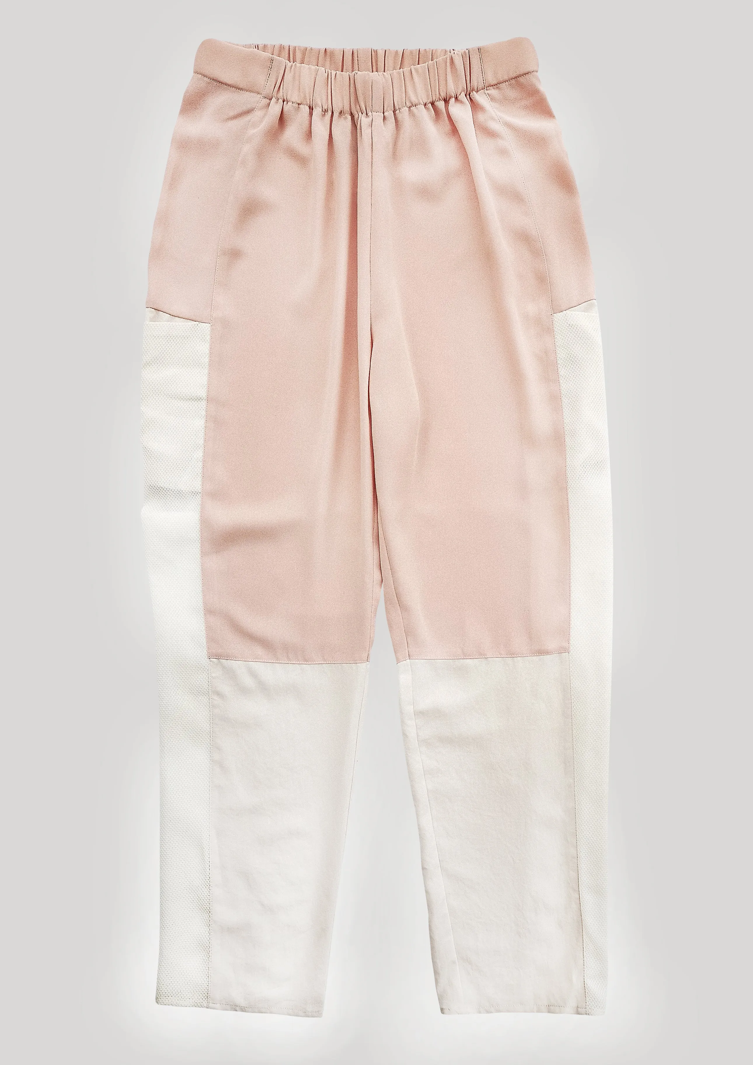 PANTS LOOSE ELASTIC PEACH/CREME/MESH