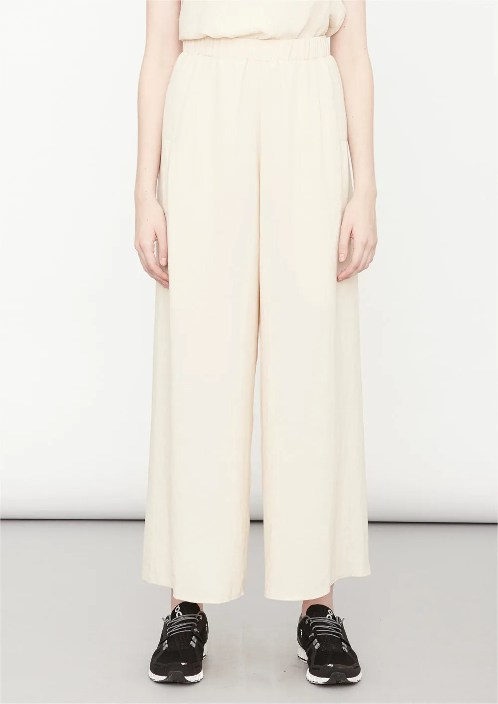 PANTS WIDE ELASTIC - creme