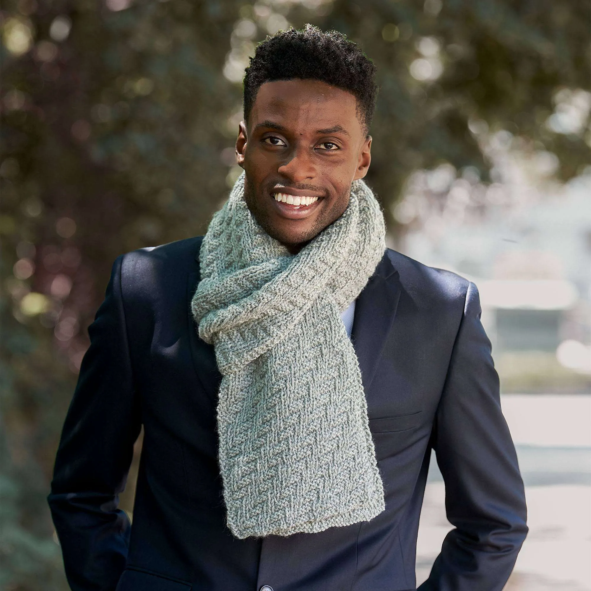 Patons Ladder Stitch Knit Scarf