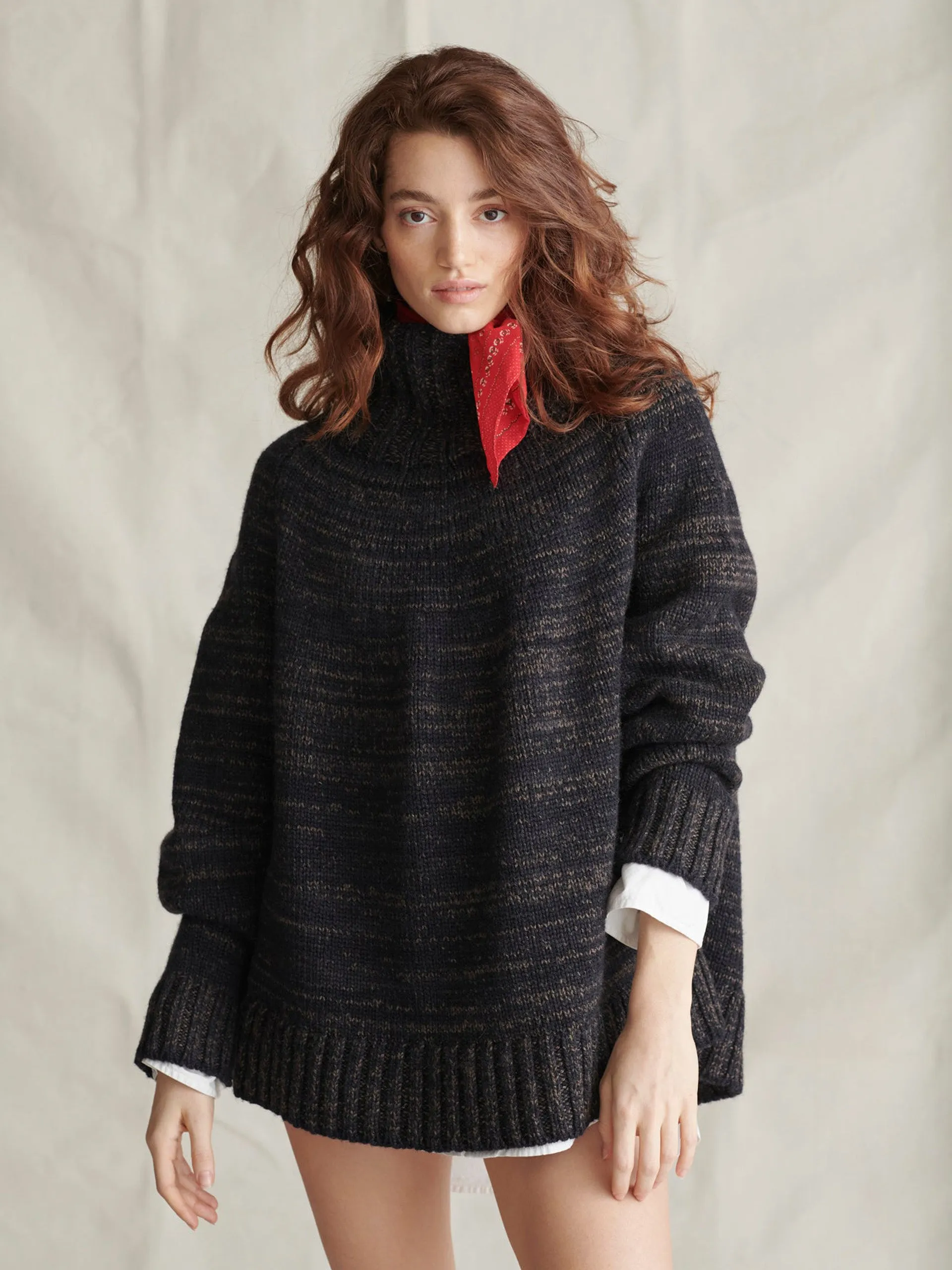 Peat and sloe mouline Eccleston jumper