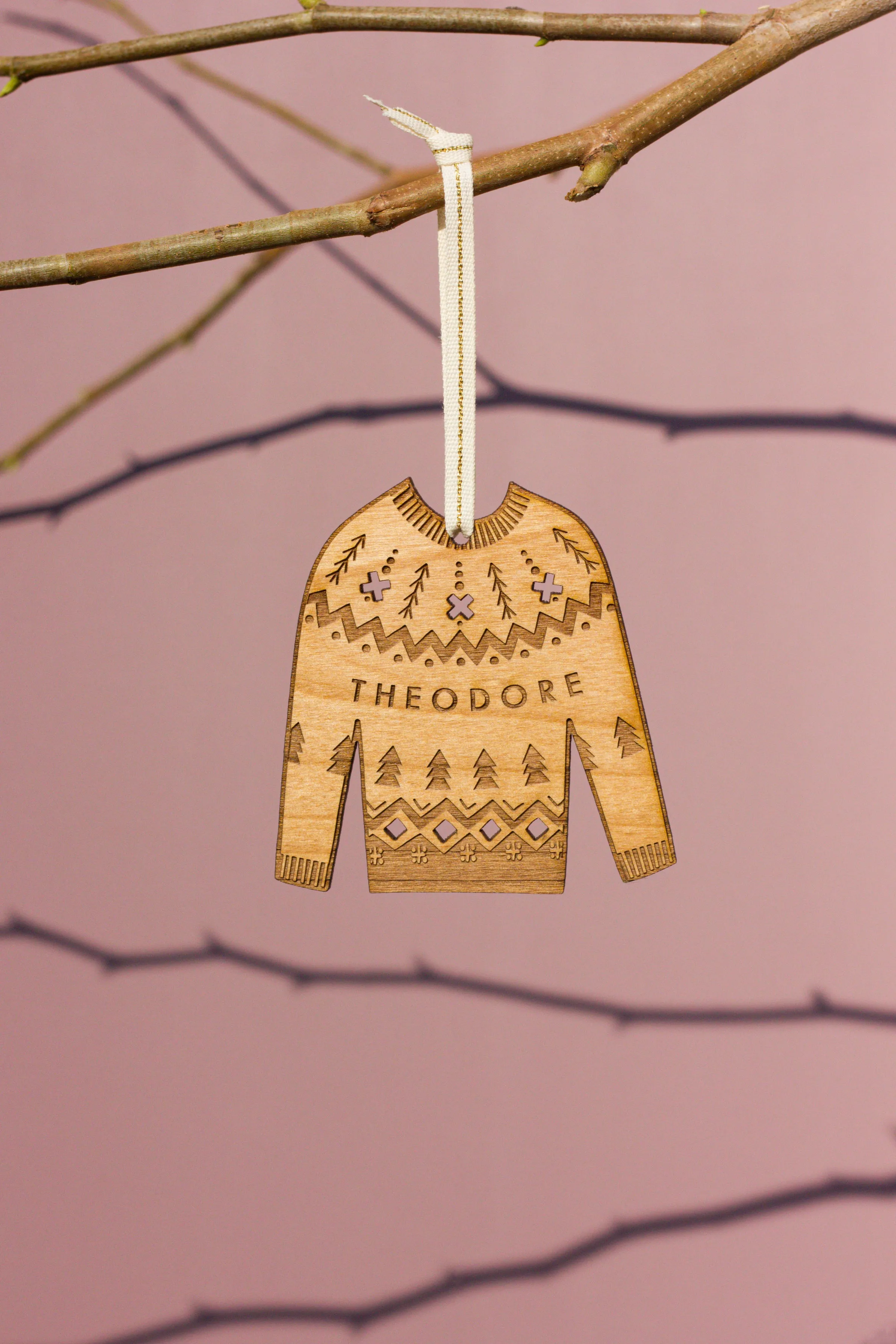 Personalized Name Sweater Ornament